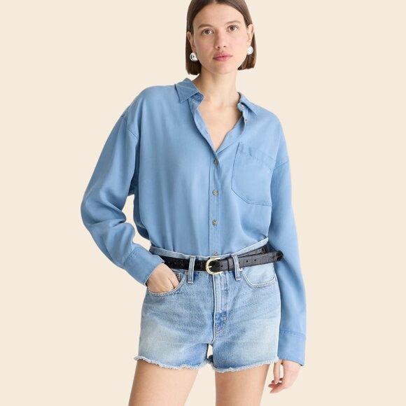 J. Crew Relaxed Denim Short in Chestnut Wash, Size 26 - Picture 3 of 3